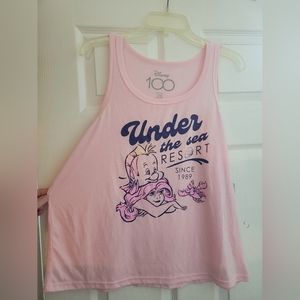 Disney little mermaid muscle shirt. Pink size xl